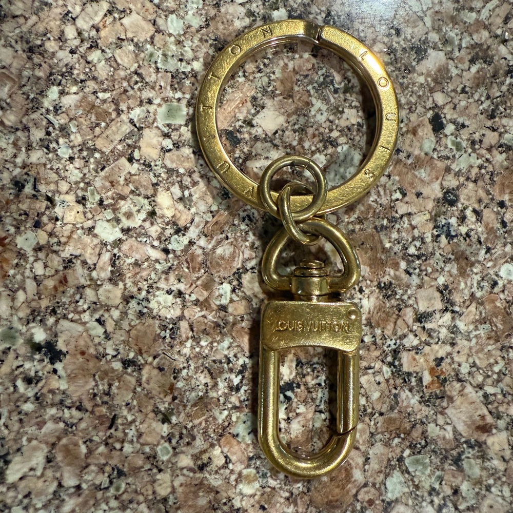 Louis Vuitton Gold Key & Card Holder with Swivel Clasp